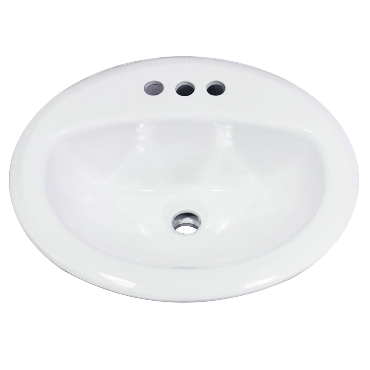Nantucket Sinks Great Point 20" Ceramic Bathroom Sink, White, DI2017-4