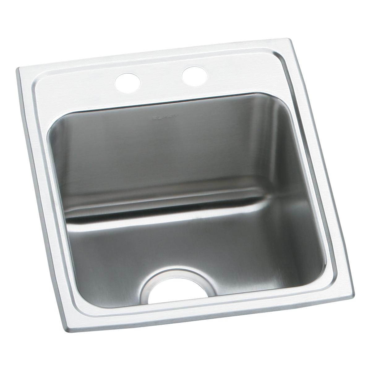Elkay Lustertone 17" Stainless Steel Kitchen Sink, Lustrous Satin, DLR1720102
