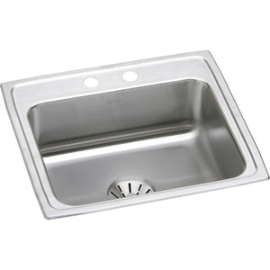 Alternate Image for Elkay Lustertone 22" Stainless Steel Kitchen Sink, 18 Gauge, Lustrous Satin, 2 Faucet Hole, DLR221910PD2