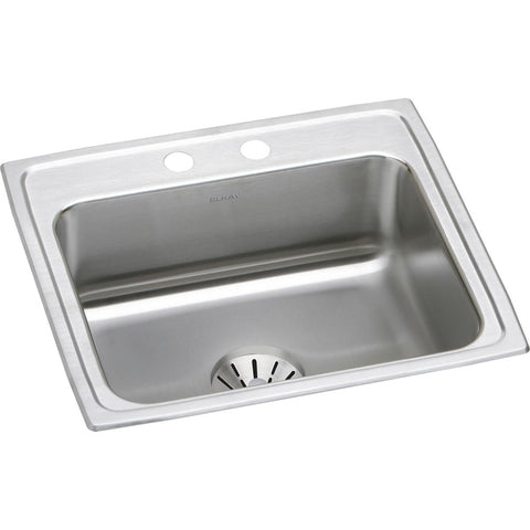 Elkay Lustertone 22" Stainless Steel Kitchen Sink, Lustrous Satin, DLR221910PD2