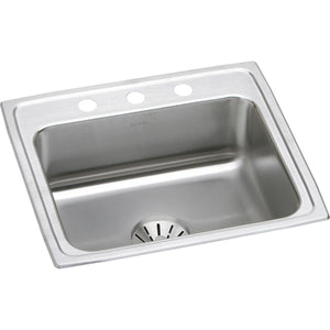 Alternate Image for Elkay Lustertone 22" Stainless Steel Kitchen Sink, 18 Gauge, Lustrous Satin, 3 Faucet Hole, DLR221910PD3