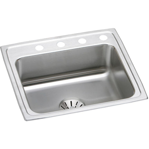 Elkay Lustertone 22" Stainless Steel Kitchen Sink, Lustrous Satin, DLR221910PD4