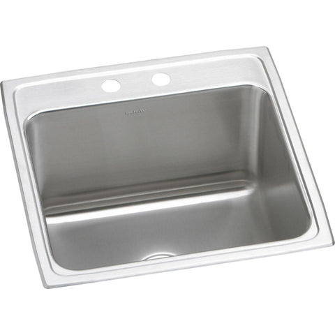 Elkay Lustertone 22" Stainless Steel Kitchen Sink, Lustrous Satin, DLR2222122