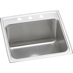 Alternate Image for Elkay Lustertone 22" Stainless Steel Kitchen Sink, 18 Gauge, Lustrous Satin, 3 Faucet Hole, DLR2222123