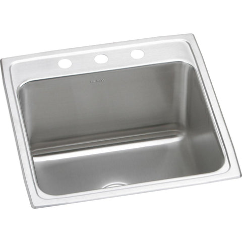 Elkay Lustertone 22" Stainless Steel Kitchen Sink, Lustrous Satin, DLR2222123