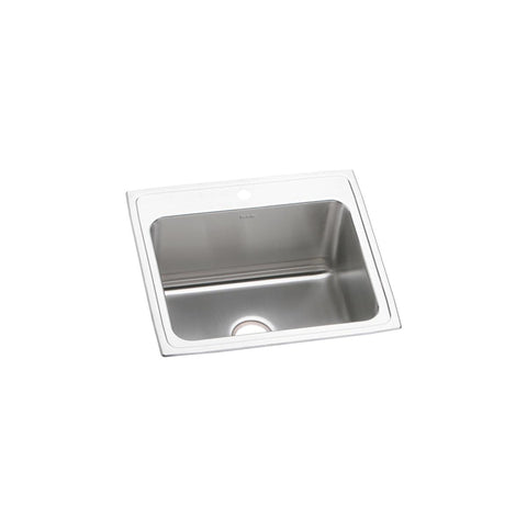 Elkay Lustertone 25" Stainless Steel Kitchen Sink, Lustrous Satin, DLR2521101