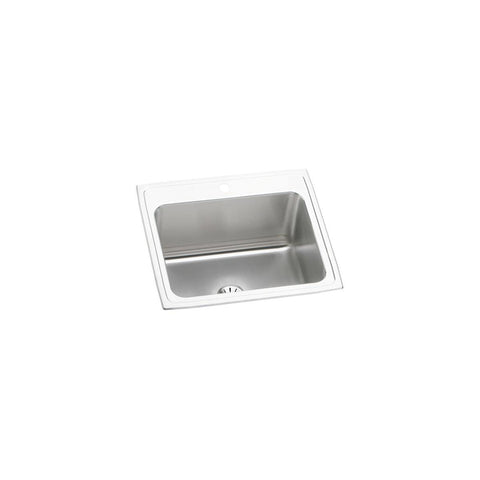Elkay Lustertone 25" Stainless Steel Kitchen Sink, Lustrous Satin, DLR252210PD1