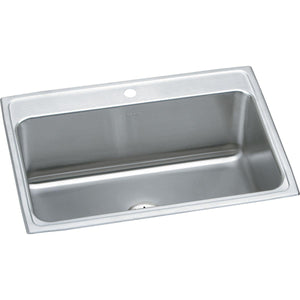 Alternate Image for Elkay Lustertone 31" Stainless Steel Kitchen Sink, 18 Gauge, Lustrous Satin, 1 Faucet Hole, DLR312210PD1