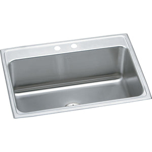 Alternate Image for Elkay Lustertone 31" Stainless Steel Kitchen Sink, 18 Gauge, Lustrous Satin, 2 Faucet Hole, DLR312210PD2