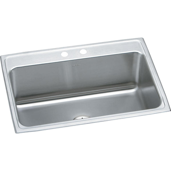 Elkay Lustertone 31" Stainless Steel Kitchen Sink, Lustrous Satin, DLR312210PD2