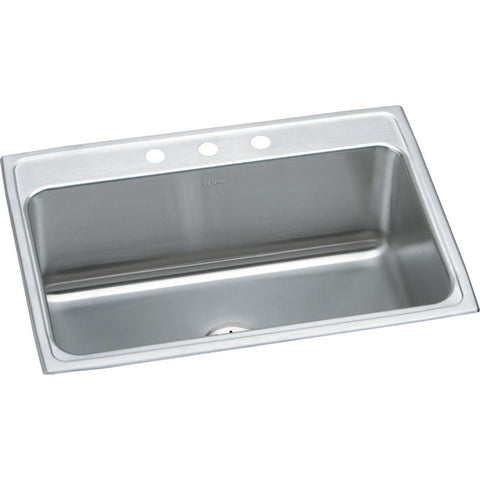 Elkay Lustertone 31" Stainless Steel Kitchen Sink, Lustrous Satin, DLR312210PD3