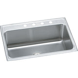 Elkay Lustertone 31" Stainless Steel Kitchen Sink, Lustrous Satin, DLR312210PD4