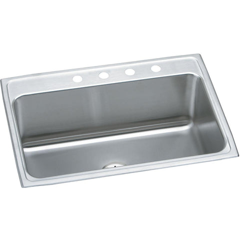 Elkay Lustertone 31" Stainless Steel Kitchen Sink, Lustrous Satin, DLR312210PD4