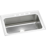 Elkay Lustertone 33" Stainless Steel Kitchen Sink, Lustrous Satin, DLRS3322104
