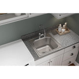 Elkay Dayton 20" Stainless Steel Laundry Sink, Premium Highlighted Satin, DPC12020102