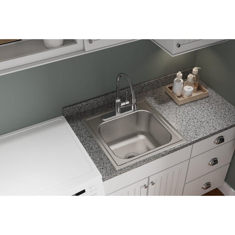 Elkay Dayton 20" Stainless Steel Laundry Sink, Premium Highlighted Satin, DPC1202010OS4