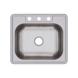 Elkay Dayton 25" Stainless Steel Kitchen Sink, Elite Satin, DSE125223