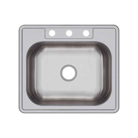 Elkay Dayton 25" Stainless Steel Kitchen Sink, Elite Satin, DSE125223