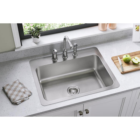 Elkay Dayton 27" Stainless Steel Kitchen Sink, Elite Satin, DSESR127223