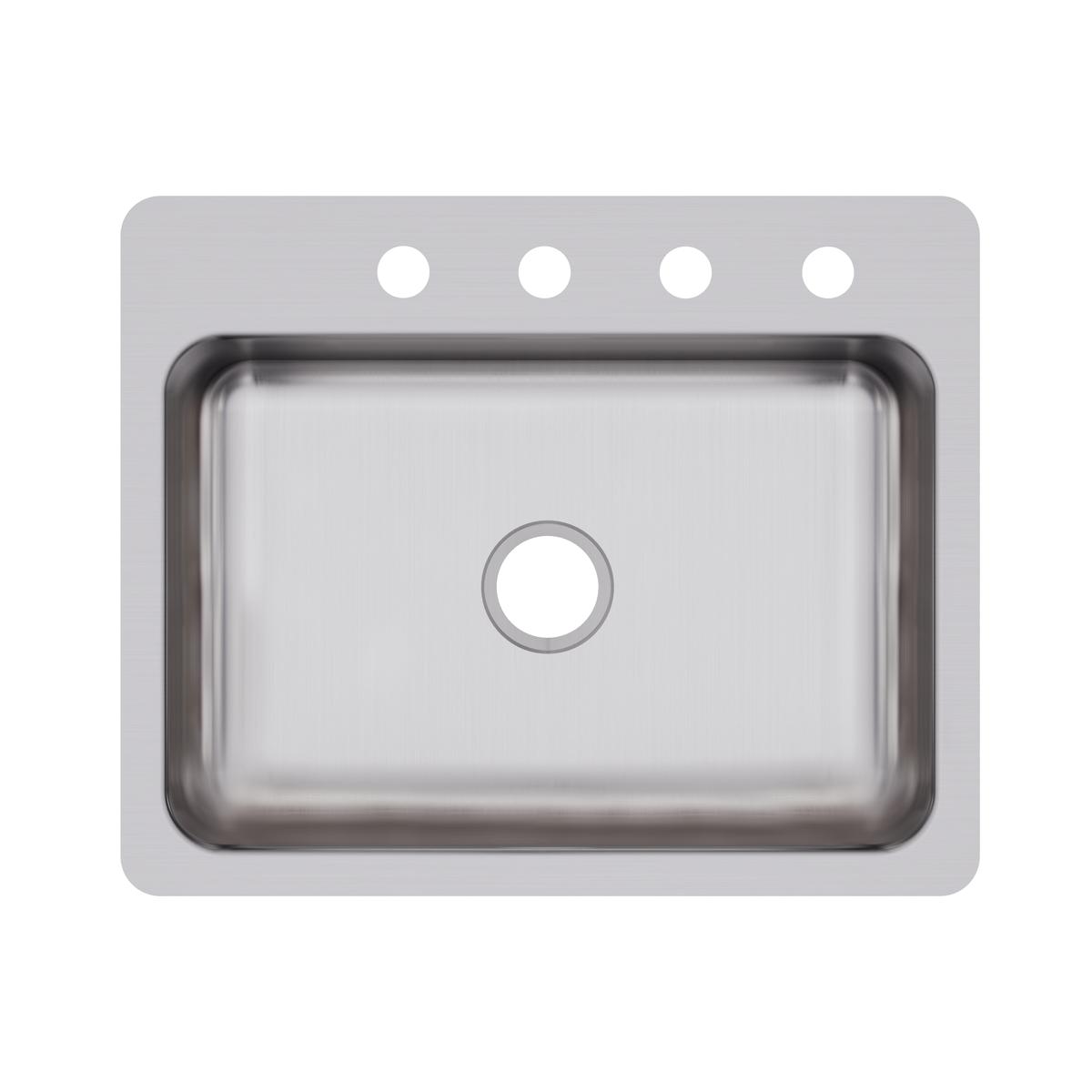 Elkay Dayton 27" Stainless Steel Kitchen Sink, Elite Satin, DSESR127224
