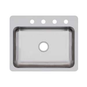 Alternate Image for Elkay Dayton 27" Stainless Steel Kitchen Sink, 18 Gauge, Elite Satin, 4 Faucet Hole, DSESR127224
