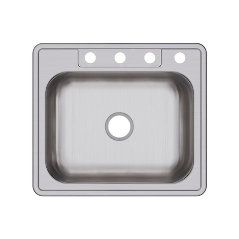 Elkay Dayton 25" Stainless Steel Kitchen Sink, Satin, DXR25224