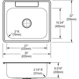 Elkay Dayton 25" Stainless Steel Kitchen Sink, Satin, DXR25223 - The Sink Boutique