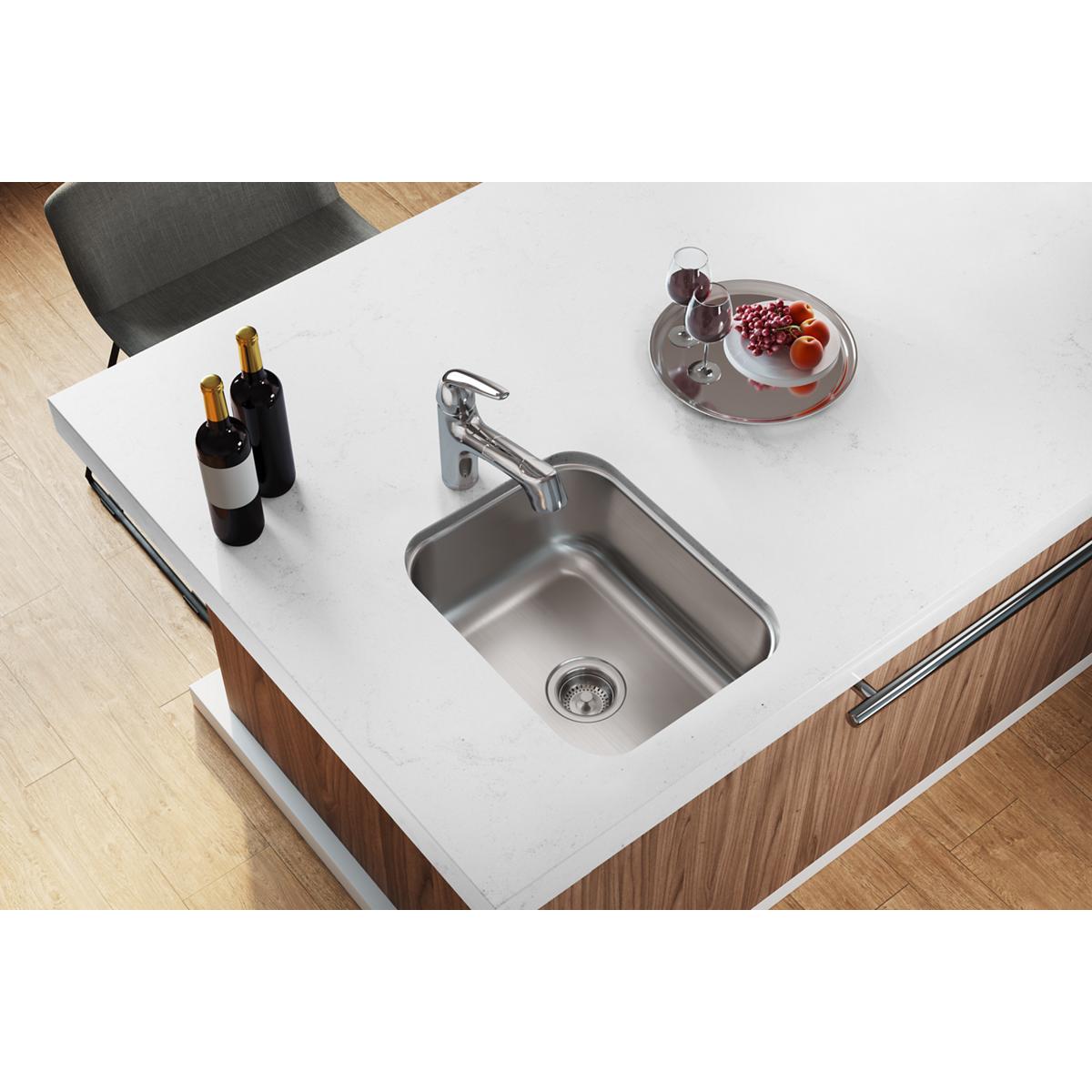 Elkay Dayton 17" Stainless Steel Bar Sink, Radiant Satin, DXUH1618 - The Sink Boutique