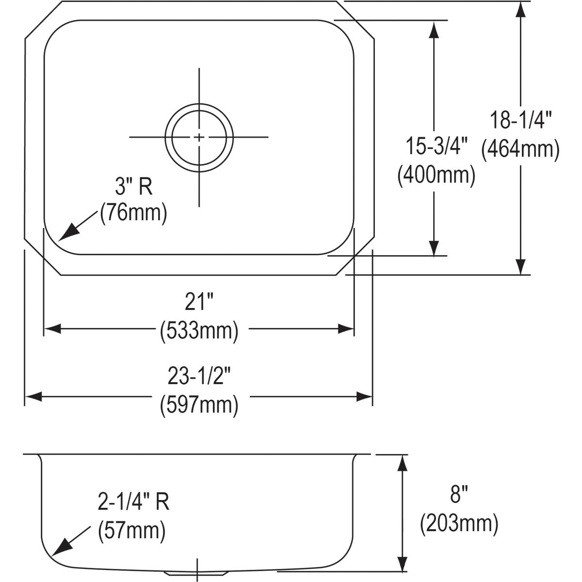 Elkay Dayton 24" Stainless Steel Kitchen Sink, Radiant Satin, DXUH2115 - The Sink Boutique