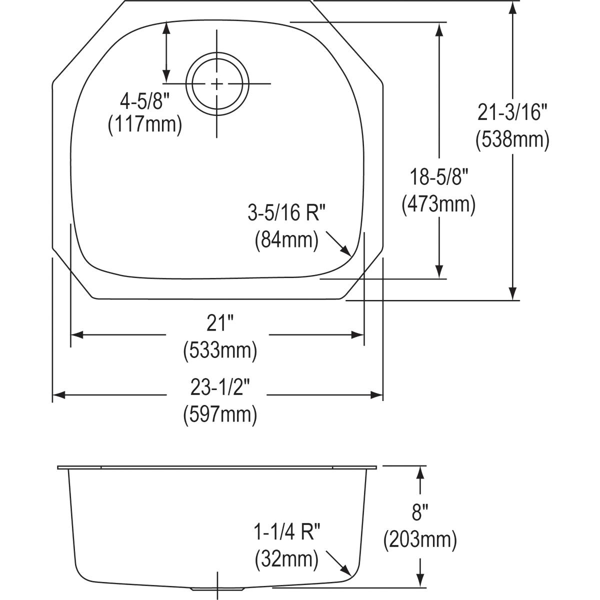 Elkay Dayton 24" Stainless Steel Kitchen Sink, Radiant Satin, DXUH2118 - The Sink Boutique