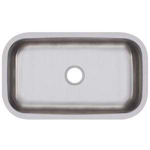 Alternate Image for Elkay Dayton 31" Stainless Steel Kitchen Sink, 18 Gauge, Radiant Satin, DXUH2816