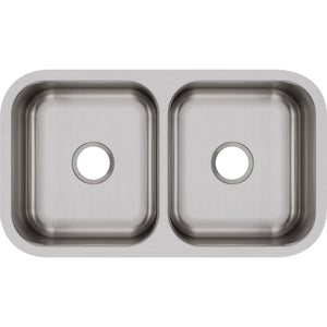 Alternate Image for Elkay Dayton 32" Undermount Stainless Steel Kitchen Sink, 50/50 Double Bowl, 18 Gauge, Radiant Satin, DXUH3118