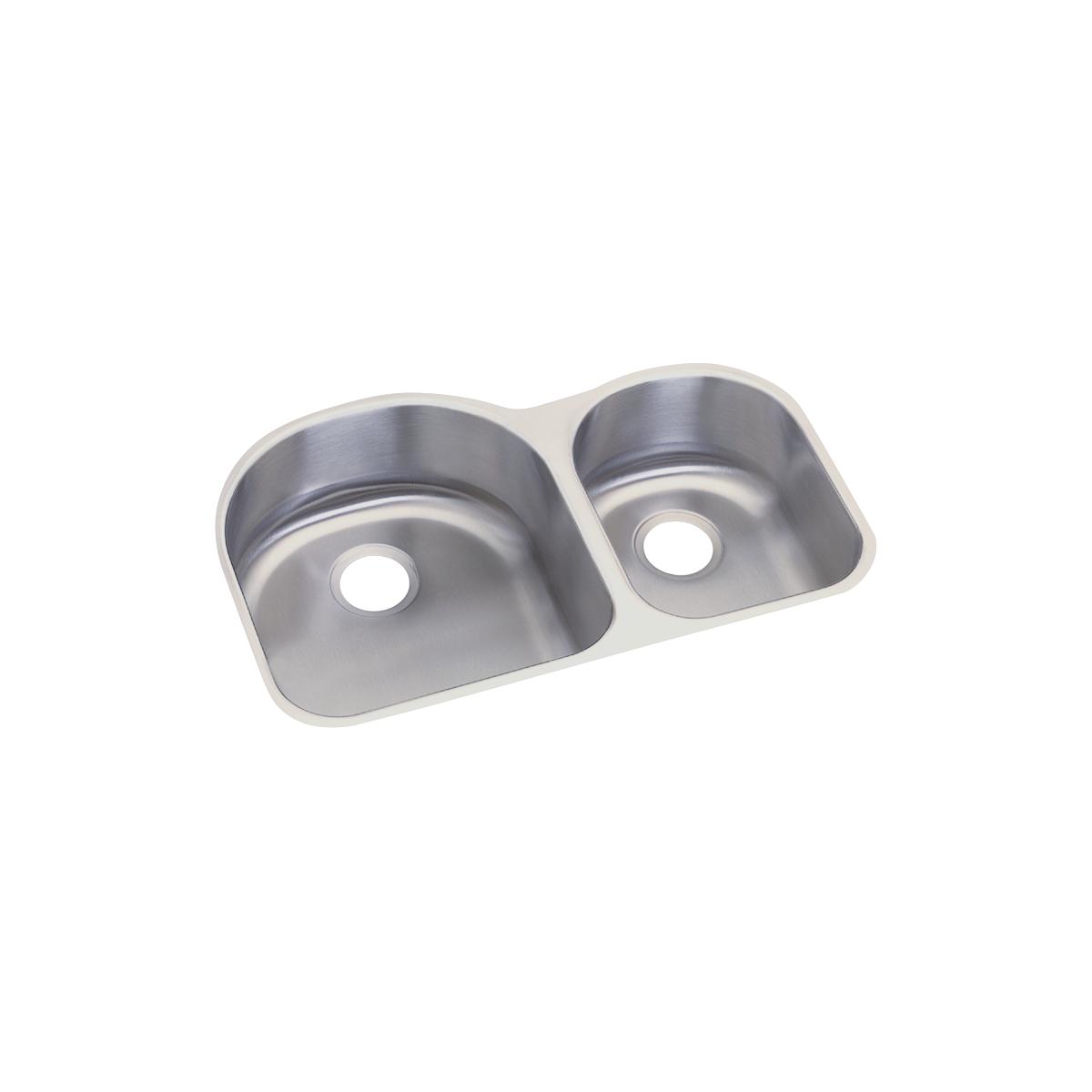 Elkay Dayton 31" Stainless Steel Kitchen Sink, 60/40 Double Bowl, Radiant Satin, DXUH3119R - The Sink Boutique