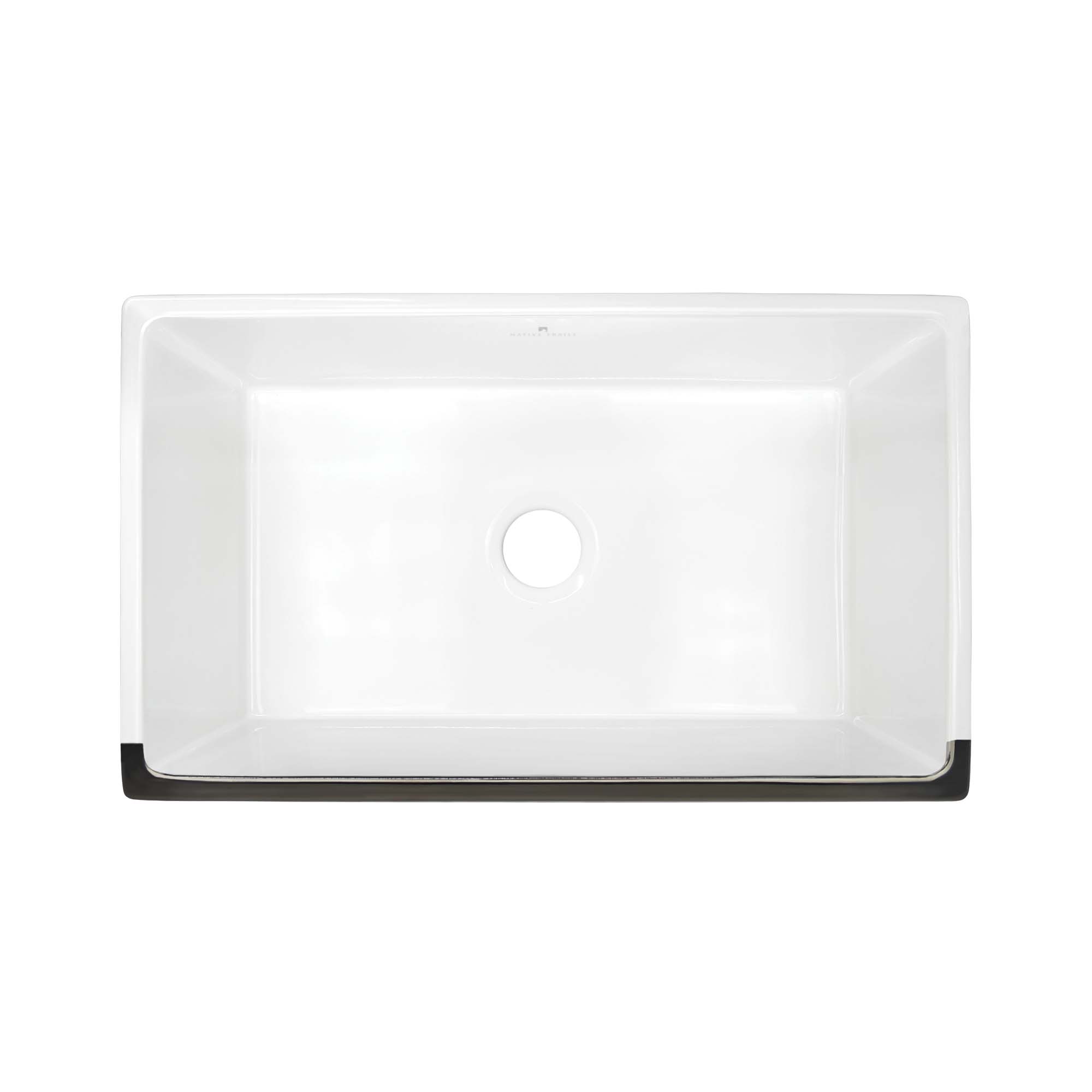 Native Trails Dreamer 30" Fireclay Farmhouse Sink, Gunmetal, PMK3018-M