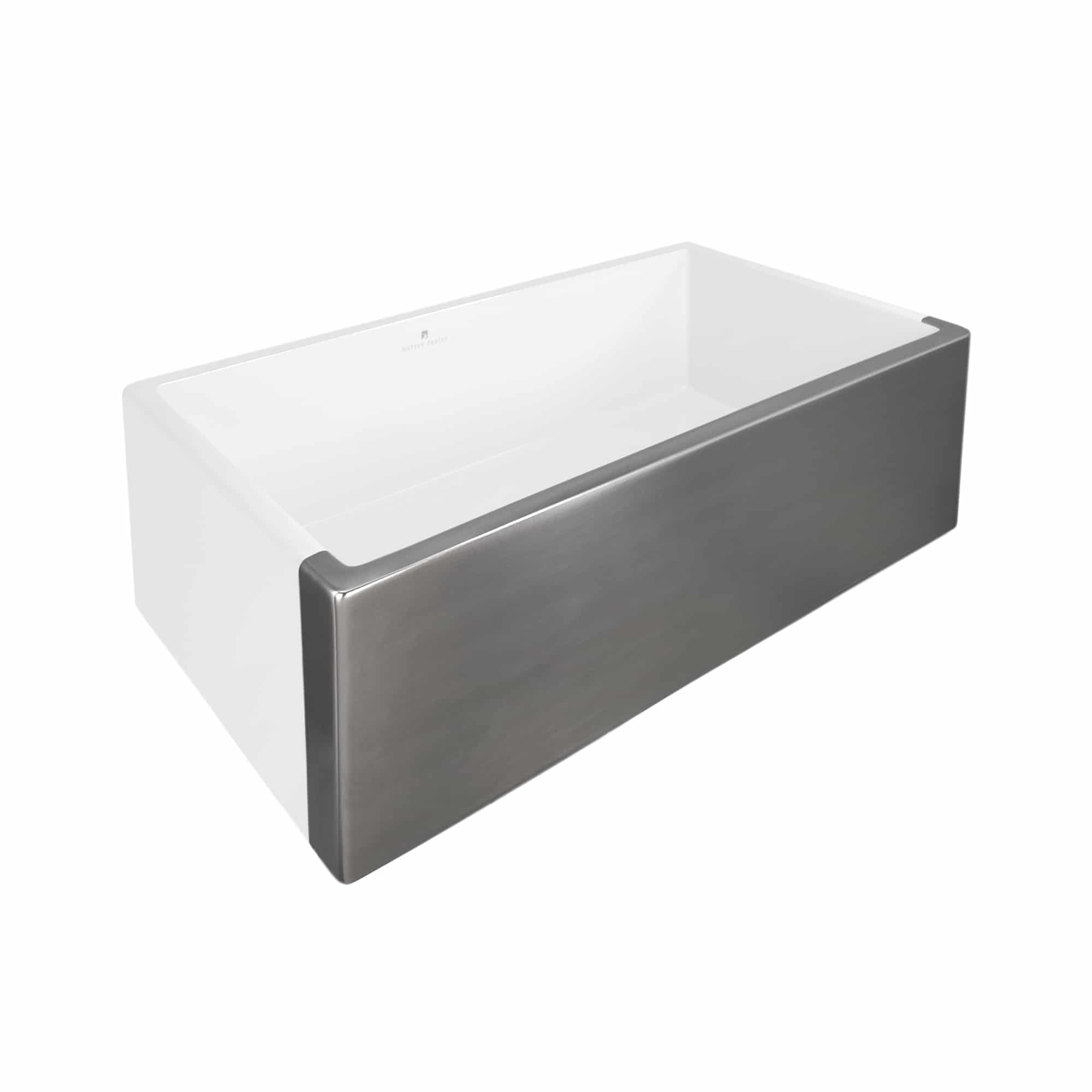 Native Trails Dreamer 30" Fireclay Farmhouse Sink, Platinum, PMK3018-P