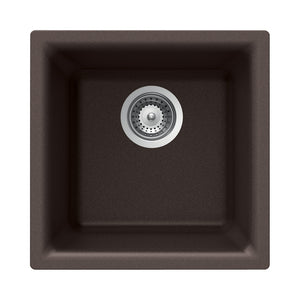 Alternate Image for Houzer 16" Composite Granite Dual Mount Bar/Prep Sink, Brown, E-100 MOCHA