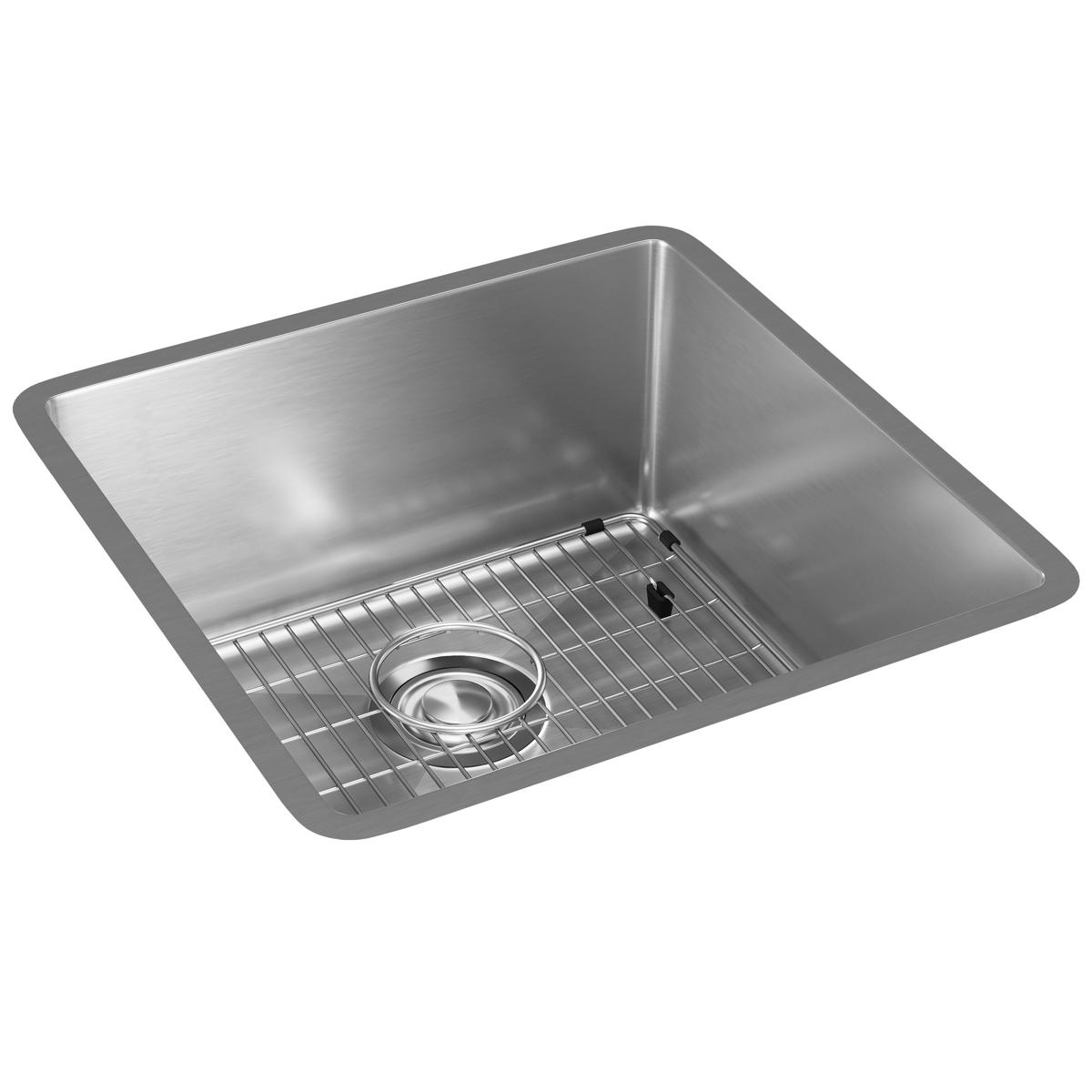 Elkay Crosstown 19" Stainless Steel Kitchen Sink, 18 Gauge, Polished Satin, ECTRU17179TC
