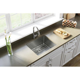 Elkay Crosstown 23" Stainless Steel Kitchen Sink, 18 Gauge, Polished Satin, ECTRU21179TC