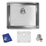 Elkay Crosstown 23" Stainless Steel Kitchen Sink, 18 Gauge, Polished Satin, ECTRU21179TC