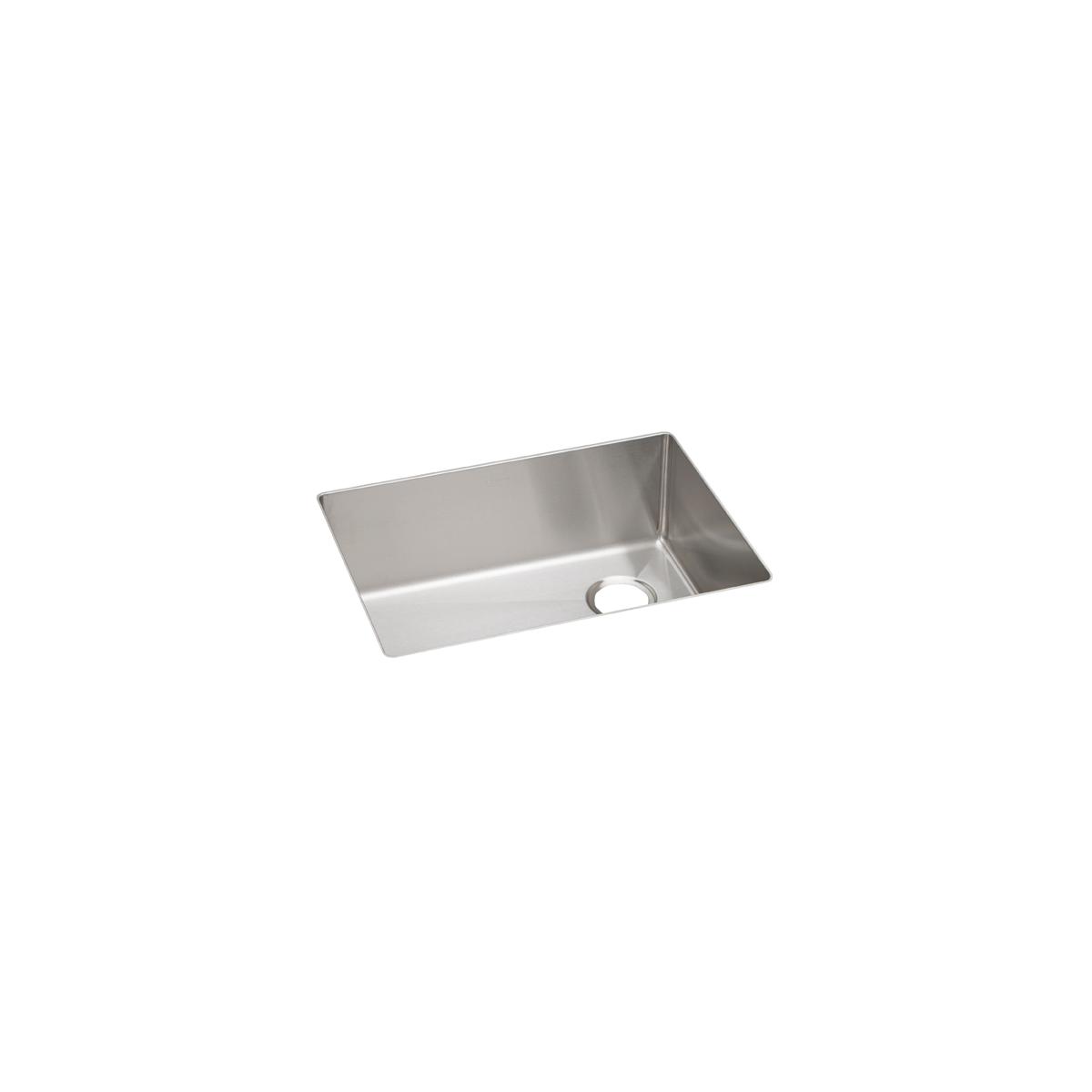Elkay Crosstown 26" Stainless Steel Kitchen Sink, 18 Gauge, Polished Satin, ECTRU24179RT