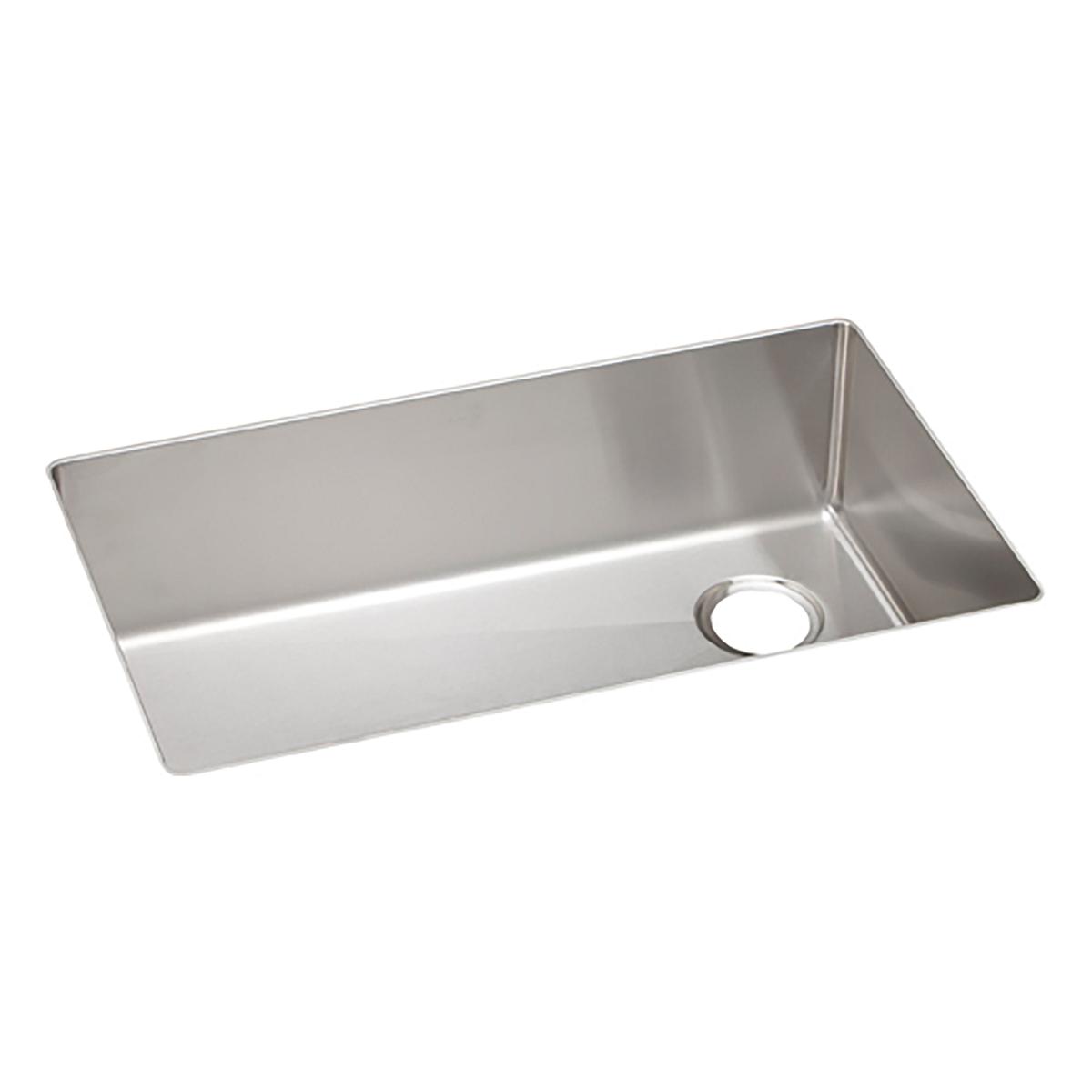 Elkay Crosstown 32" Stainless Steel Kitchen Sink, Single Bowl, 18 Gauge, Polished Satin, ECTRU30179RT
