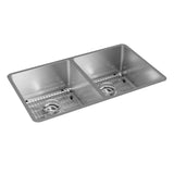 Elkay Crosstown 32" Stainless Steel Kitchen Sink, 50/50 Double Bowl, 18 Gauge, Polished Satin, ECTRU31179TC