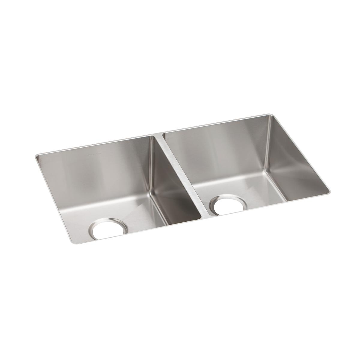 Elkay Crosstown 32" Stainless Steel Kitchen Sink, 50/50 Double Bowl, 18 Gauge, Polished Satin, ECTRU31179T