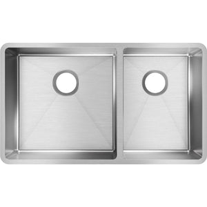 Alternate Image for Elkay Crosstown 32" Stainless Steel Kitchen Sink, 60/40 Double Bowl, 18 Gauge, Polished Satin, ECTRU32179RT