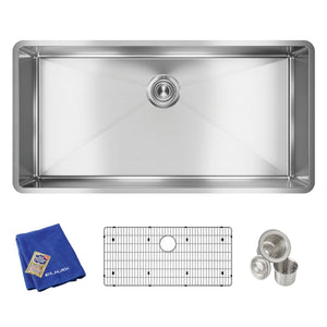 Alternate Image for Elkay Crosstown 37" Stainless Steel Kitchen Sink, 18 Gauge, Polished Satin, ECTRU35179TC