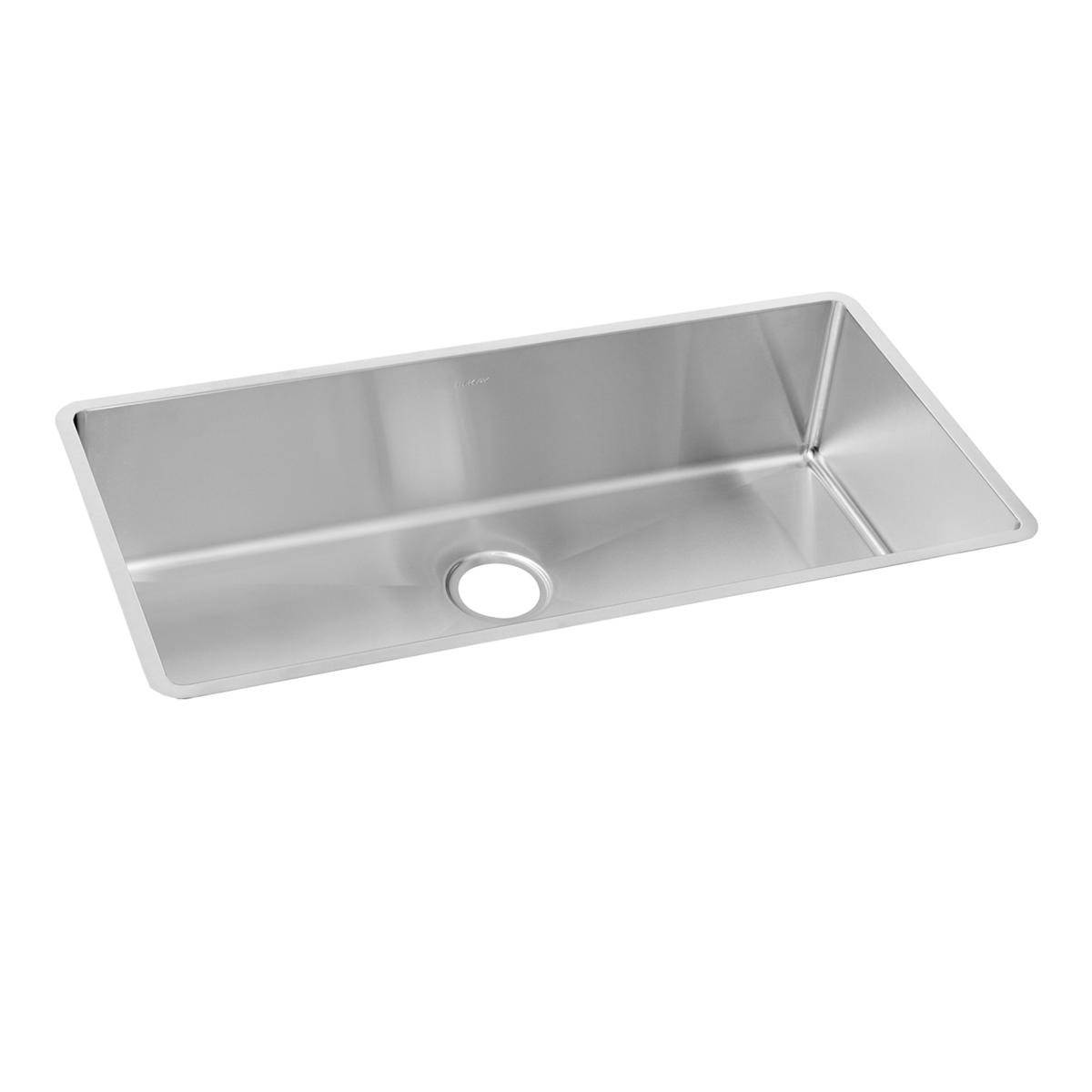 Elkay Crosstown 37" Stainless Steel Kitchen Sink, 18 Gauge, Polished Satin, ECTRU35179T