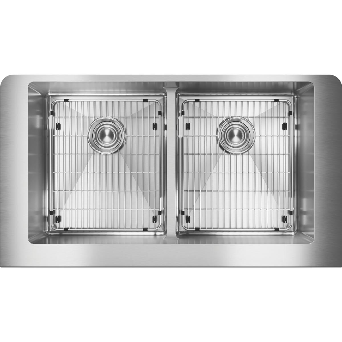 Elkay Crosstown 36" Stainless Steel Farmhouse Kitchen Sink, 50/50 Double Bowl, Polished Satin, ECTRUFA32179C