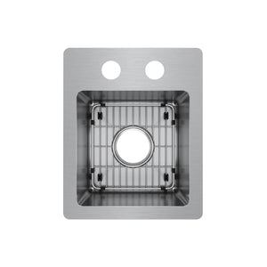 Alternate Image for Elkay Crosstown 13" Stainless Steel Bar Sink Kit, Polished Satin, ECTSR13169TBG2