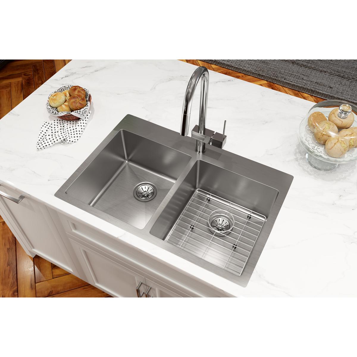 Elkay 3.5 in. Kitchen Sink Drain with Deep Strainer Basket and