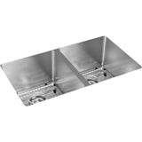 Elkay Crosstown 31" Stainless Steel Kitchen Sink, 50/50 Double Bowl, Polished Satin, EFRU311810TC - The Sink Boutique